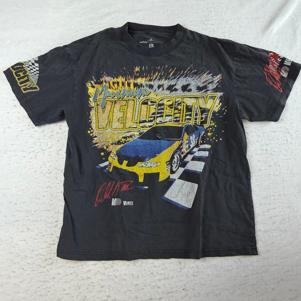 Alpha Collective Graphic T-Shirt L Black Maximum Velocity Racing Short Sleeve